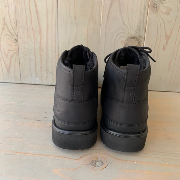 UGG NEUMEL WEATHER 2 BLACK TNL  LEATHER WATEPROOF BOOTS US 14 NIB - Picture 4 of 8